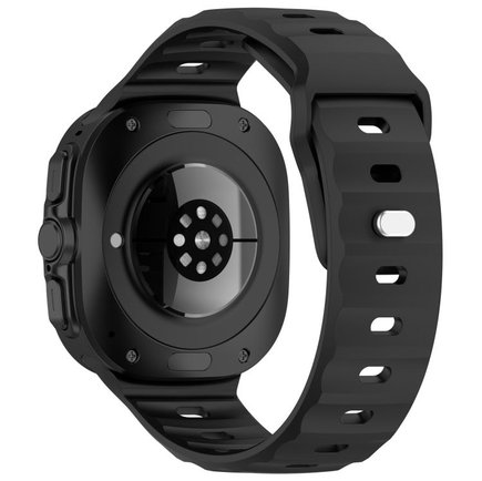 ����� ������� ����  Solid Color Reverse Buckle Silicone Band ���� LaTera (��� Black)  ����� ��� ����  Samsung Galaxy Watch Ultra / Watch Ultra 2025