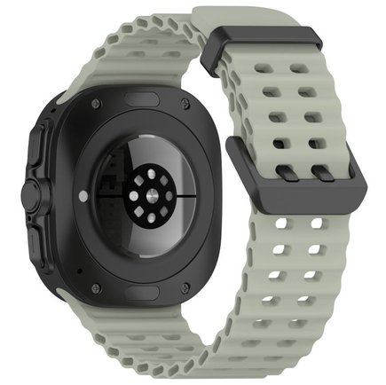 ����� ������� ����  Ocean Hole Dual Buckle Silicone Band ���� LaTera (��� Gray Green)  ����� ��� ����  Samsung Galaxy Watch Ultra / Watch Ultra 2025