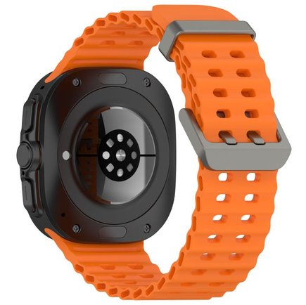 ����� ������� ����  Ocean Hole Dual Buckle Silicone Band ���� LaTera (��� Orange)  ����� ��� ����  Samsung Galaxy Watch Ultra / Watch Ultra 2025