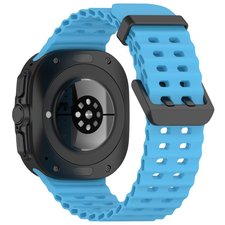 רצועת סיליקון מדגם Ocean Hole Dual Buckle Silicone Band מבית LaTera (צבע Sky Blue) לשעון חכם מדגם Samsung Galaxy Watch Ultra / Watch Ultra 2025 רצועת סיליקון מדגם Ocean Hole Dual Buckle Silicone Band מבית LaTera (צבע Sky Blue) לשעון חכם מדגם Samsung Galaxy Watch Ultra / Watch Ultra 2025