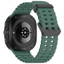 ����� ������� ����  Ocean Hole Dual Buckle Silicone Band ���� LaTera (��� Green)  ����� ��� ����  Samsung Galaxy Watch Ultra / Watch Ultra 2025