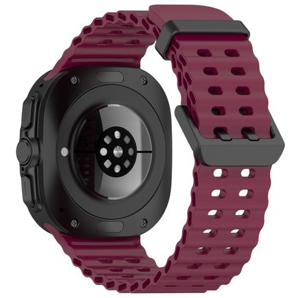 ����� ������� ����  Ocean Hole Dual Buckle Silicone Band ���� LaTera (��� Red)  ����� ��� ����  Samsung Galaxy Watch Ultra / Watch Ultra 2025