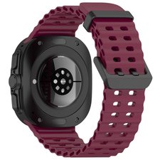 רצועת סיליקון מדגם Ocean Hole Dual Buckle Silicone Band מבית LaTera (צבע Red) לשעון חכם מדגם Samsung Galaxy Watch Ultra / Watch Ultra 2025 רצועת סיליקון מדגם Ocean Hole Dual Buckle Silicone Band מבית LaTera (צבע Red) לשעון חכם מדגם Samsung Galaxy Watch Ultra / Watch Ultra 2025
