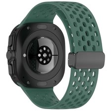����� ������� ����  Hole Magnetic Folding Buckle Silicone Band ���� LaTera (��� Green)  ����� ��� ����  Samsung Galaxy Watch Ultra / Watch Ultra 2025