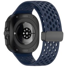רצועת סיליקון מדגם Hole Magnetic Folding Buckle Silicone Band מבית LaTera (צבע Blue) לשעון חכם מדגם Samsung Galaxy Watch Ultra / Watch Ultra 2025 רצועת סיליקון מדגם Hole Magnetic Folding Buckle Silicone Band מבית LaTera (צבע Blue) לשעון חכם מדגם Samsung Galaxy Watch Ultra / Watch Ultra 2025