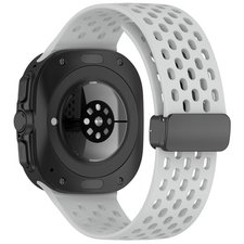 רצועת סיליקון מדגם Hole Magnetic Folding Buckle Silicone Band מבית LaTera (צבע Gray) לשעון חכם מדגם Samsung Galaxy Watch Ultra / Watch Ultra 2025 רצועת סיליקון מדגם Hole Magnetic Folding Buckle Silicone Band מבית LaTera (צבע Gray) לשעון חכם מדגם Samsung Galaxy Watch Ultra / Watch Ultra 2025