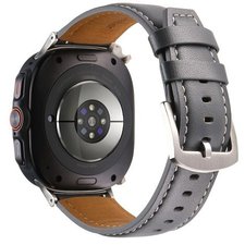 רצועת עור מדגם Genuine Leather Band מבית LaTera (צבע Grey) לשעון חכם מדגם Samsung Galaxy Watch Ultra / Watch Ultra 2025 רצועת עור מדגם Genuine Leather Band מבית LaTera (צבע Grey) לשעון חכם מדגם Samsung Galaxy Watch Ultra / Watch Ultra 2025