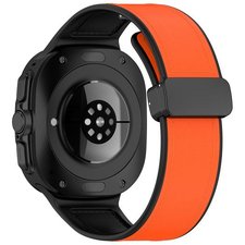 רצועת עור מדגם Magnetic Folding Buckle Leather Band מבית LaTera (צבע Orange) לשעון חכם מדגם Samsung Galaxy Watch Ultra / Watch Ultra 2025 רצועת עור מדגם Magnetic Folding Buckle Leather Band מבית LaTera (צבע Orange) לשעון חכם מדגם Samsung Galaxy Watch Ultra / Watch Ultra 2025