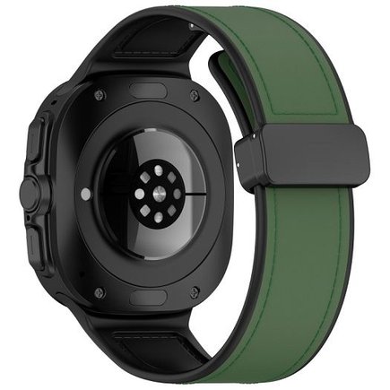 ����� ��� ���� Magnetic Folding Buckle Leather Band ���� LaTera (��� Green)  ����� ��� ����  Samsung Galaxy Watch Ultra / Watch Ultra 2025
