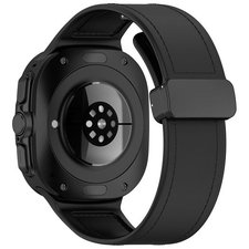 ����� ��� ���� Magnetic Folding Buckle Leather Band ���� LaTera (��� Black)  ����� ��� ����  Samsung Galaxy Watch Ultra / Watch Ultra 2025