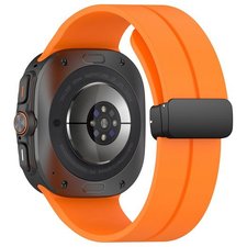 רצועת סיליקון מדגם Magnetic Folding Buckle Silicone Band מבית LaTera (צבע Orange) לשעון חכם מדגם Samsung Galaxy Watch Ultra / Watch Ultra 2025 רצועת סיליקון מדגם Magnetic Folding Buckle Silicone Band מבית LaTera (צבע Orange) לשעון חכם מדגם Samsung Galaxy Watch Ultra / Watch Ultra 2025