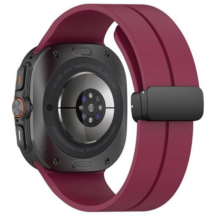 ����� ������� ���� Magnetic Folding Buckle Silicone Band ���� LaTera (��� Red)  ����� ��� ����  Samsung Galaxy Watch Ultra / Watch Ultra 2025