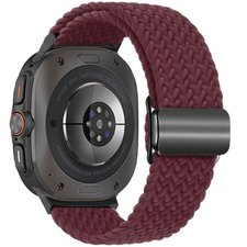 רצועת בד / ניילון מדגם Loop Magnetic Buckle Nylon Band מבית LaTera (צבע Wine Red) לשעון חכם מדגם Samsung Galaxy Watch Ultra / Watch Ultra 2025 רצועת בד / ניילון מדגם Loop Magnetic Buckle Nylon Band מבית LaTera (צבע Wine Red) לשעון חכם מדגם Samsung Galaxy Watch Ultra / Watch Ultra 2025