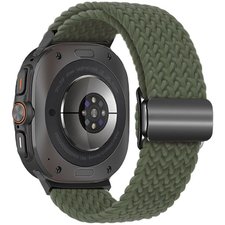 רצועת בד / ניילון מדגם Loop Magnetic Buckle Nylon Band מבית LaTera (צבע Dark Olive) לשעון חכם מדגם Samsung Galaxy Watch Ultra / Watch Ultra 2025 רצועת בד / ניילון מדגם Loop Magnetic Buckle Nylon Band מבית LaTera (צבע Dark Olive) לשעון חכם מדגם Samsung Galaxy Watch Ultra / Watch Ultra 2025