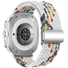 רצועת בד / ניילון מדגם Loop Magnetic Buckle Nylon Band מבית LaTera (צבע White Rainbow) לשעון חכם מדגם Samsung Galaxy Watch Ultra / Watch Ultra 2025 רצועת בד / ניילון מדגם Loop Magnetic Buckle Nylon Band מבית LaTera (צבע White Rainbow) לשעון חכם מדגם Samsung Galaxy Watch Ultra / Watch Ultra 2025