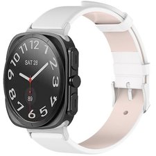 רצועת עור מדגם Stainless Leather Band מבית LaTera (צבע White) לשעון חכם מדגם Samsung Galaxy Watch Ultra / Watch Ultra 2025 רצועת עור מדגם Stainless Leather Band מבית LaTera (צבע White) לשעון חכם מדגם Samsung Galaxy Watch Ultra / Watch Ultra 2025