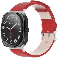 רצועת עור מדגם Stainless Leather Band מבית LaTera (צבע Red) לשעון חכם מדגם Samsung Galaxy Watch Ultra / Watch Ultra 2025 רצועת עור מדגם Stainless Leather Band מבית LaTera (צבע Red) לשעון חכם מדגם Samsung Galaxy Watch Ultra / Watch Ultra 2025