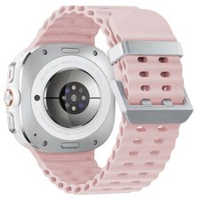 רצועת סיליקון מדגם Ocean Hole Dual Buckle Silicone Band מבית LaTera (צבע Pink/Silver) לשעון חכם מדגם Samsung Galaxy Watch Ultra / Watch Ultra 2025 רצועת סיליקון מדגם Ocean Hole Dual Buckle Silicone Band מבית LaTera (צבע Pink/Silver) לשעון חכם מדגם Samsung Galaxy Watch Ultra / Watch Ultra 2025
