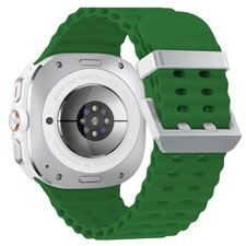 רצועת סיליקון מדגם Ocean Hole Dual Buckle Silicone Band מבית LaTera (צבע Green/Silver) לשעון חכם מדגם Samsung Galaxy Watch Ultra / Watch Ultra 2025 רצועת סיליקון מדגם Ocean Hole Dual Buckle Silicone Band מבית LaTera (צבע Green/Silver) לשעון חכם מדגם Samsung Galaxy Watch Ultra / Watch Ultra 2025