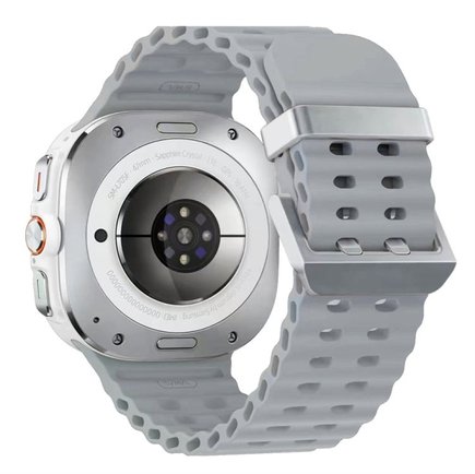����� ������� ����  Ocean Hole Dual Buckle Silicone Band ���� LaTera (��� Gray/Silver)  ����� ��� ����  Samsung Galaxy Watch Ultra / Watch Ultra 2025