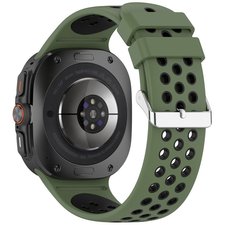 רצועת סיליקון מדגם Holes Silicone Band מבית LaTera (צבע Green/Black) לשעון חכם מדגם Samsung Galaxy Watch Ultra / Watch Ultra 2025 רצועת סיליקון מדגם Holes Silicone Band מבית LaTera (צבע Green/Black) לשעון חכם מדגם Samsung Galaxy Watch Ultra / Watch Ultra 2025