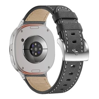 ����� ��� ���� Classic Round Leather Band ���� LaTera (��� Black) ����� ��� ����  Samsung Galaxy Watch 8 / Samsung Galaxy Watch 8 Classic