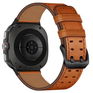 ����� ��� ���� Double Buckle Leather Band ���� LaTera (��� Orange) ����� ��� ����  Samsung Galaxy Watch 8 / Samsung Galaxy Watch 8 Classic