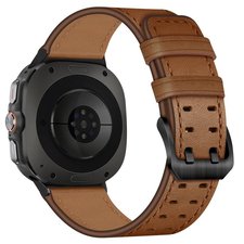 ����� ��� ���� Double Buckle Leather Band ���� LaTera (��� Brown) ����� ��� ����  Samsung Galaxy Watch 8 / Samsung Galaxy Watch 8 Classic