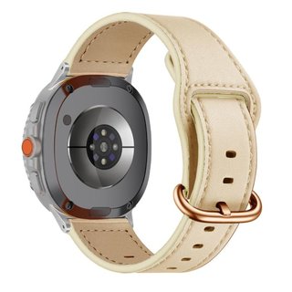 ����� ��� ���� Classic Buckle Leather Band ���� LaTera (��� White) ����� ��� ����  Samsung Galaxy Watch 8 / Samsung Galaxy Watch 8 Classic