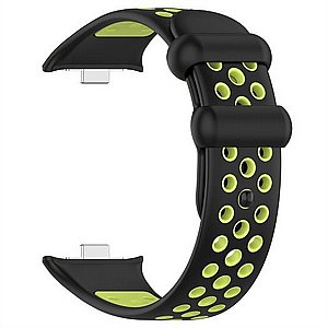 ����� ������� ���� Sports Solid Color Silicone Band ���� iBands ����� ��� ����: Xiaomi Redmi Watch 4 / Xiaomi Redmi Watch 5 (��� Black/Lime)