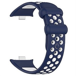 ����� ������� ���� Sports Solid Color Silicone Band ���� iBands ����� ��� ����: Xiaomi Redmi Watch 4 / Xiaomi Redmi Watch 5 (��� Blue/White)