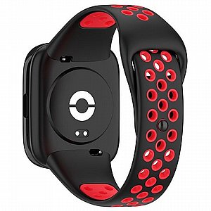רצועת סיליקון מדגם Sports Solid Color Silicone Band מבית iBands לשעון חכם מדגם: Xiaomi Redmi Watch 3 Active (צבע Black/Red) רצועת סיליקון מדגם Sports Solid Color Silicone Band מבית iBands לשעון חכם מדגם: Xiaomi Redmi Watch 3 Active (צבע Black/Red)