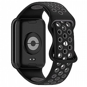 ����� ������� ���� Sports Solid Color Silicone Band ���� iBands ����� ��� ����: Xiaomi Smart Band 8 Pro / Xiaomi Smart Band 9 Pro (��� Black/Gray)