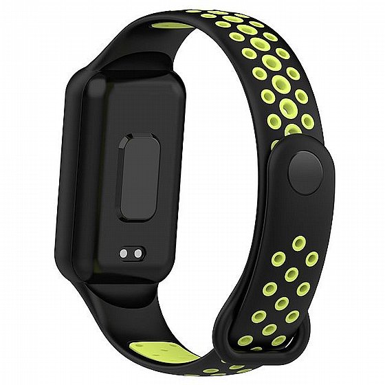 ����� ������� ���� Sports Solid Color Silicone Band ���� LaTera ����� ��� ����: Xiaomi Smart Band 8 Active (��� Black/Lime)
