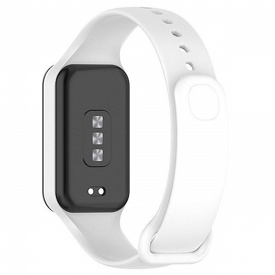 ����� ������� ���� Solid Color Silicone Band ���� LaTera ����� ��� ����: Xiaomi Smart Band 8 Active (��� White)