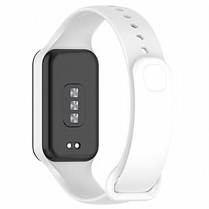 ����� ������� ���� Solid Color Silicone Band ���� LaTera ����� ��� ����: Xiaomi Smart Band 8 Active (��� White)