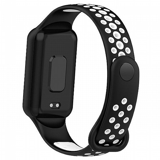 ����� ������� ���� Sports Solid Color Silicone Band ���� LaTera ����� ��� ����: Xiaomi Smart Band 8 Active (��� Black/White)