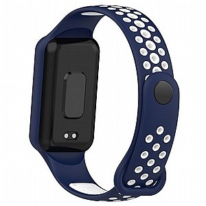 רצועת סיליקון מדגם Sports Solid Color Silicone Band מבית LaTera לשעון חכם מדגם: Xiaomi Smart Band 8 Active (צבע Blue/White) רצועת סיליקון מדגם Sports Solid Color Silicone Band מבית LaTera לשעון חכם מדגם: Xiaomi Smart Band 8 Active (צבע Blue/White)