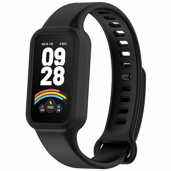 ����� ������� ���� Solid Color Silicone Band ���� LaTera ����� ��� ����: Xiaomi Smart Band 9 Active (��� Black)