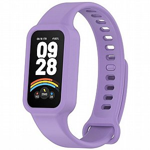 ����� ������� ���� Solid Color Silicone Band ���� LaTera ����� ��� ����: Xiaomi Smart Band 9 Active (��� Purple)