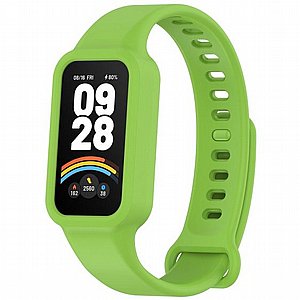 ����� ������� ���� Solid Color Silicone Band ���� LaTera ����� ��� ����: Xiaomi Smart Band 9 Active (��� Fluorescent Green)