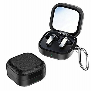 נרתיק עור מדגם Faux Leather Case מבית XDcase לאוזניות Samsung Galaxy Buds 4 / Buds 4 Pro (צבע שחור) נרתיק עור מדגם Faux Leather Case מבית XDcase לאוזניות Samsung Galaxy Buds 4 / Buds 4 Pro (צבע שחור)