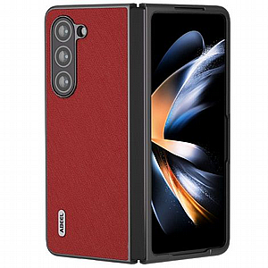 ����� ���� ���� Cross Texture Genuine Leather ���� Abeel ������ ������ ����: Samsung Galaxy Z Fold 5 (��� ����)